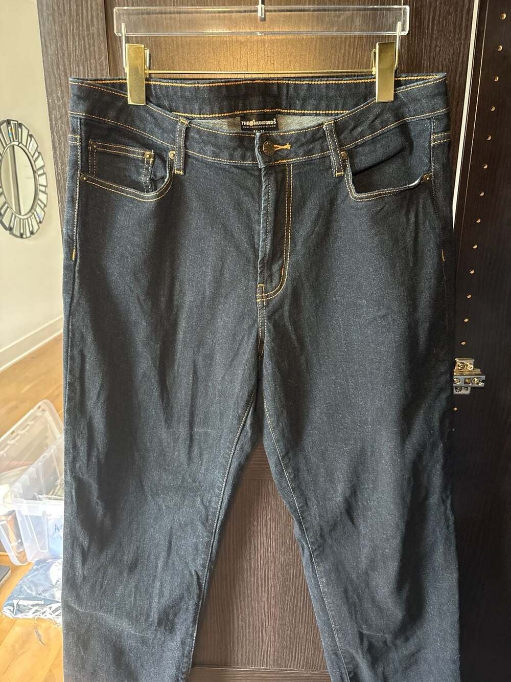 The Hundreds Standard Fit Dark Wash Denim Jeans 34x32